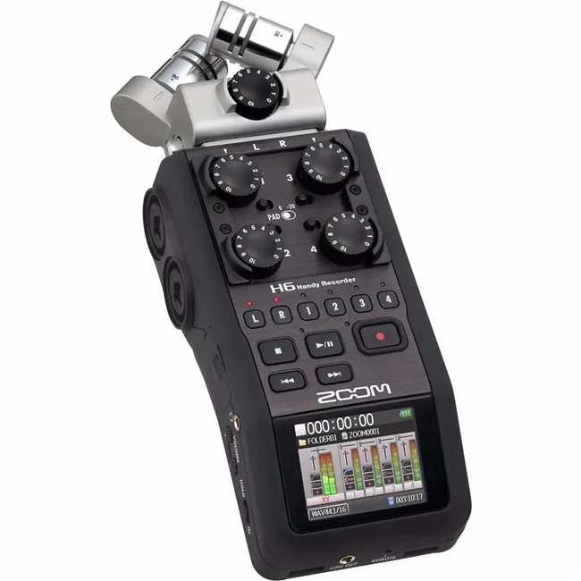 

Zoom H6 portable professional handheld digital recorder Handy 6-Track for rview X/Y Side Mic 2GB