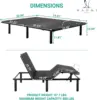 Deep Sleep Enabling Serenity Adjustable Bed Frame Full, Head & Foot Incline, 7 Adjustable Positions, Wireless Remote, Compact 2