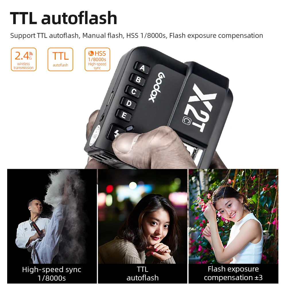 Godox X2 X2T-C X2T-N X2T-S X2T-F X2T-O X2T-P TTL 1/8000s HSS 무선 플래시 트리거, 캐논 니콘 후지 올림푸스 펜탁스