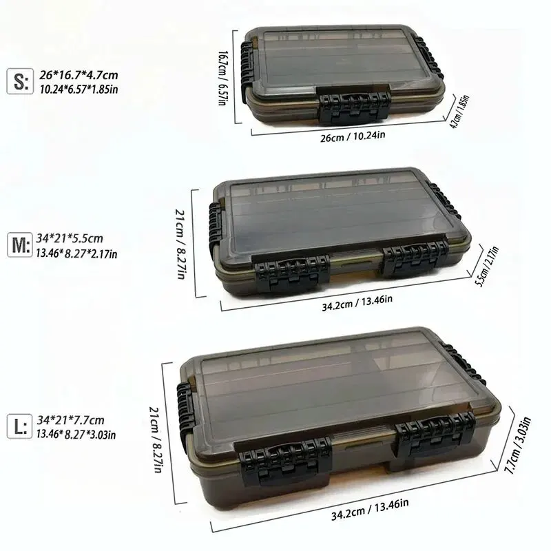 Waterproof Fishing Tackle Box Large Capacity Fishing Accessories Tool Storage Box Fish Hook Lure Fake Bait Box Fishing Supplies 2