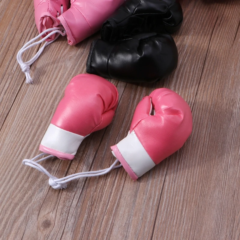 Mini guantes de boxeo en miniatura para decoración colgante, guantes de boxeo en miniatura para decoración navideña o exhibición de recuerdo para el hogar