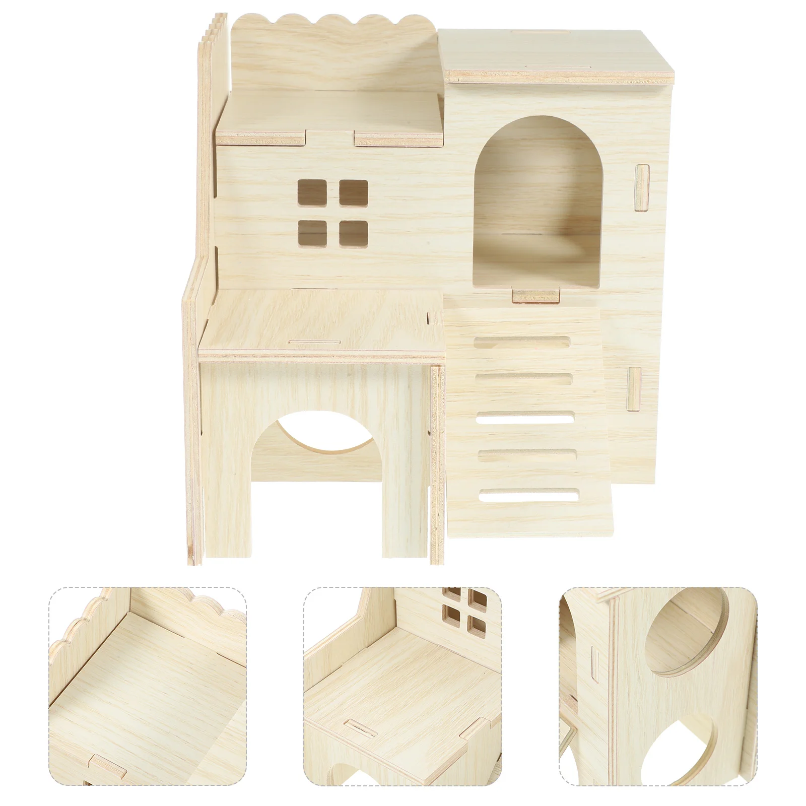 

Wooden Hideout Hamster House Cage Accessory Hamster House Rat Wood Hideout