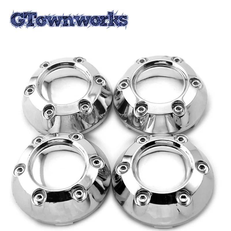 4pcs 67mm Wheel Center Caps For Car Rim Alloy Hub Cover Styling  Refits Chrome ABS Plastic Auto Hubcap Accessories