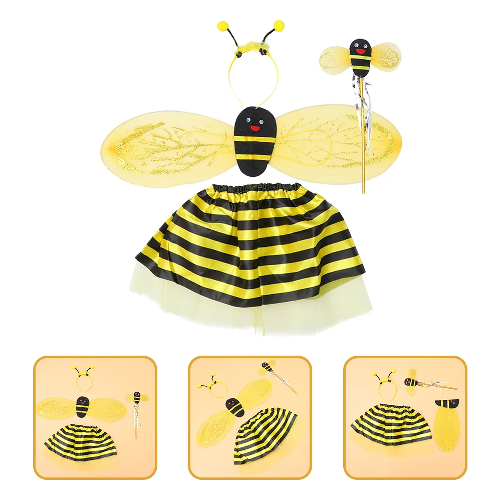 

Little Bee Props Costume Kids Party Supplies Suit Wing for Cosplay Wings Clothes Decor Headband Girl Outfits