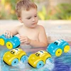 Children Bath Water Playing Toys ABS Clockwork Car Cartoon Vehicle Baby Bath Toy Kids Gift Amphibious Cars Bathroom Floating Toy 4
