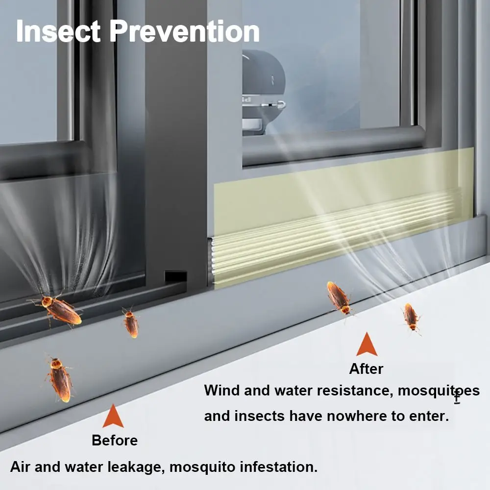 Noise Isolation Self-Adhesive Window Sealing Strip – Windproof & Weatherproof TPE Gap Filler