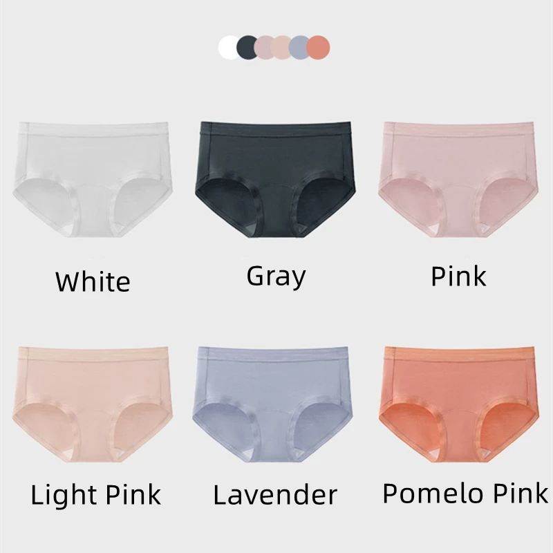 3Pcs Modal Women's Panties Lengthened Inner Crotch Female Briefs Underwear Underpants M-XXL 7A Level Antibacterial Sexy Soft Fit
