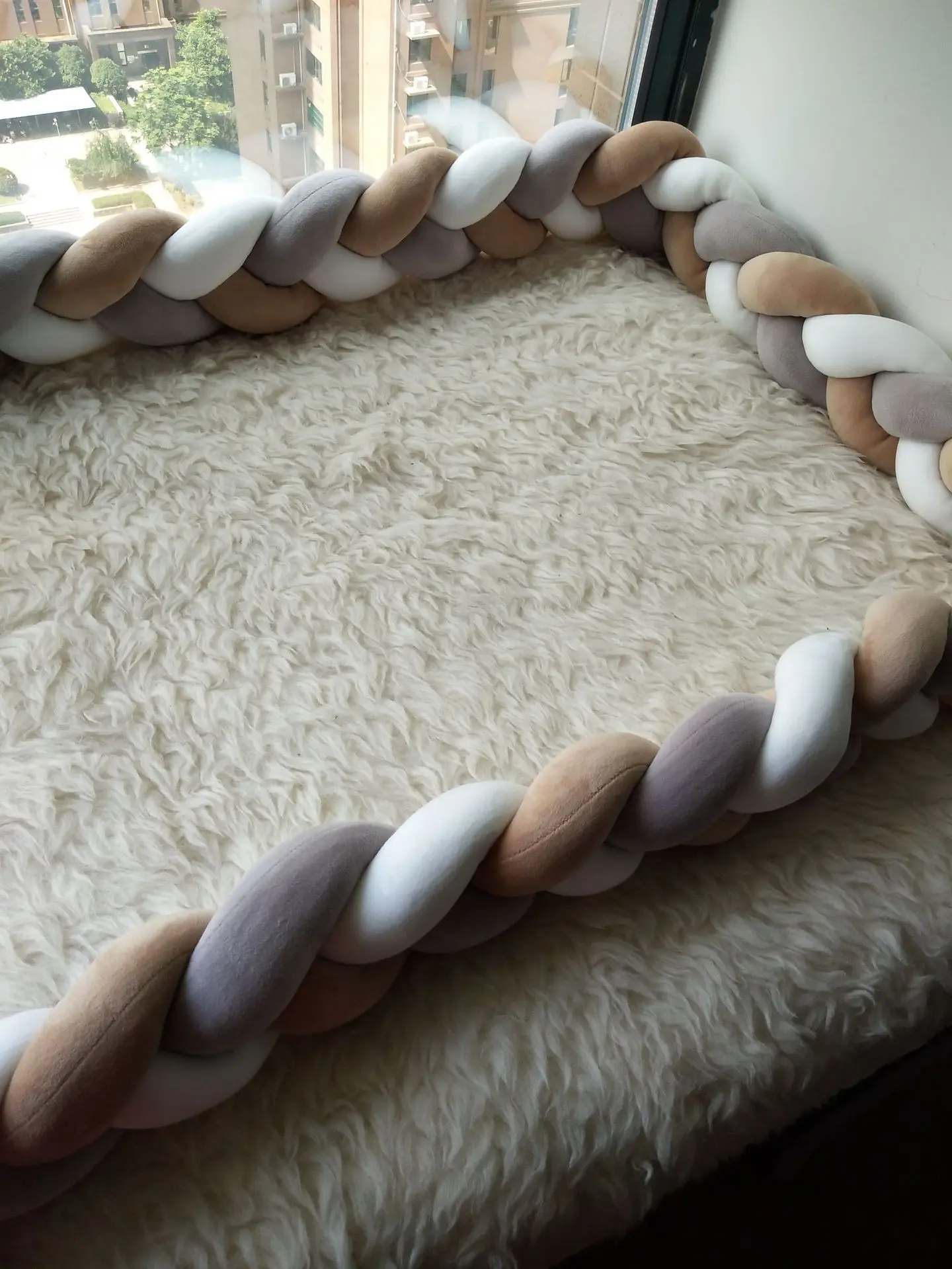 

Baby Bumper Bed Braid Knot Pillow Cushion Bumper for Infant Bebe Crib Protector Cot Bumper Room Decor