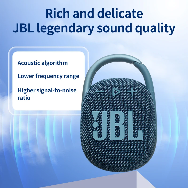 Оригинальный беспроводной Bluetooth портативный динамик JBL Clip 4, сабвуфер, уличный динамик, мини-динамик IP67, пыленепроницаемый и водонепроницаемый