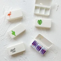 Empty Mini Palette Portable White Night Solid Watercolor Storage Box Ins Fresh Solid Paint Box Travel Painting Art Supplies 1