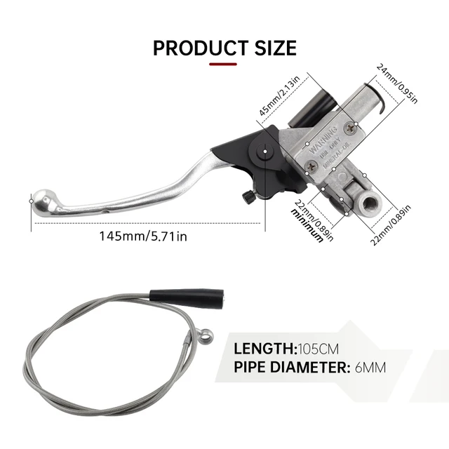 Pompa Frizione Idraulica Per Moto - Universale M10x1.25mm | In Lega Alluminio | Colori Diversi