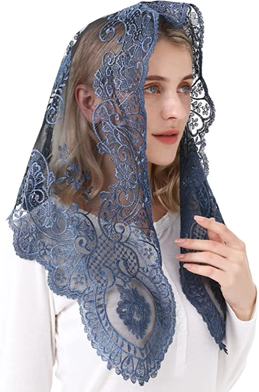 Bridal Veil Spanish Style Lace Mantilla Women Head Covering Catholic Veil Wedding Veil