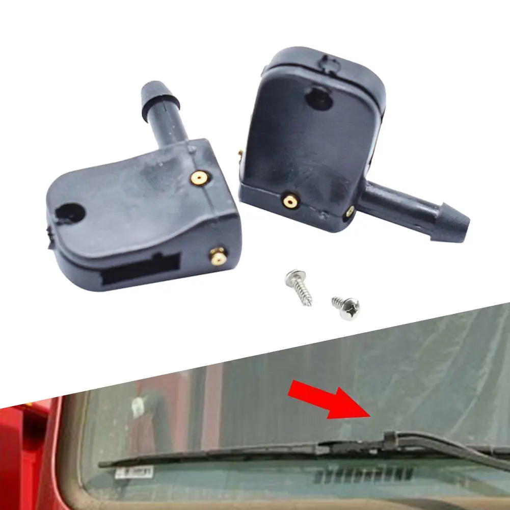 2pcs Car Front Windshield Washer Nozzles Jet Spray For Mercedes Renault 12mm Wiper Arm Sprayer