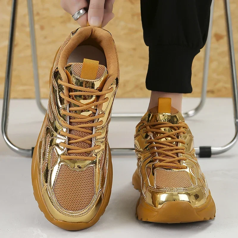 Luxury Golden Men's Sports Shoes 3