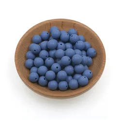 Kovict 50pcs Assorted Silicone Beads for Jewelry Crafting and DIY Accessories (Power blue)