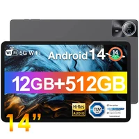 14 Inch Large Screen Android 14 Tablet 1200 x 1920 IPS FHD Resolution Display Type-C Port 12000mAh Long Battery WiFi 6 Bluetooth 1