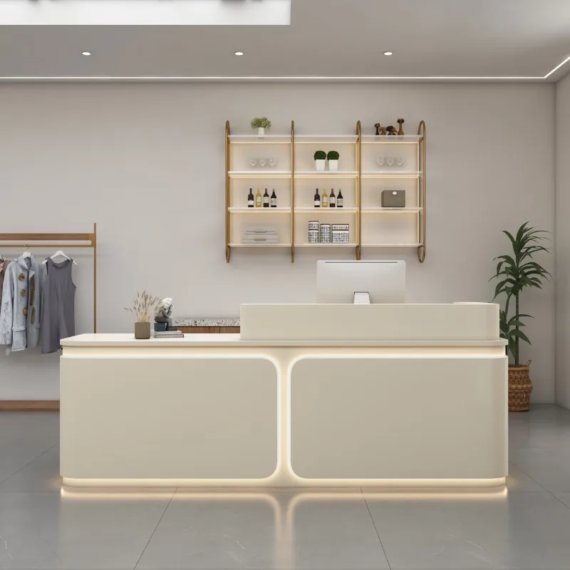 Beauty Salon Counter Outdoor Store Business Display Supermarket Cashier Desk Table For Aesthetics Bank Reception Bar Shop