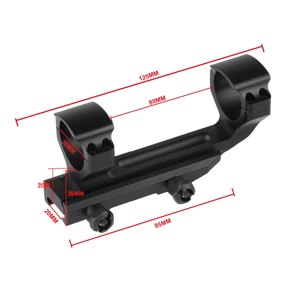 Marcool Tactical 30mm Scope Ring Mount One-piece Scope Mount Dual Rings Hunting Riflescope Accessories 20mm Picatinny 6