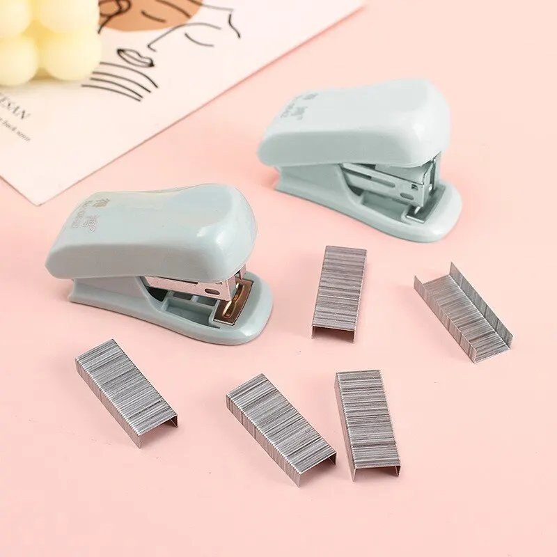 Mini Stapler Set 1pcs Mini Stapler Set Staples Paper Binder Stationery Office Kawaii Stationery Binding Tools School Supplies mini stapler set