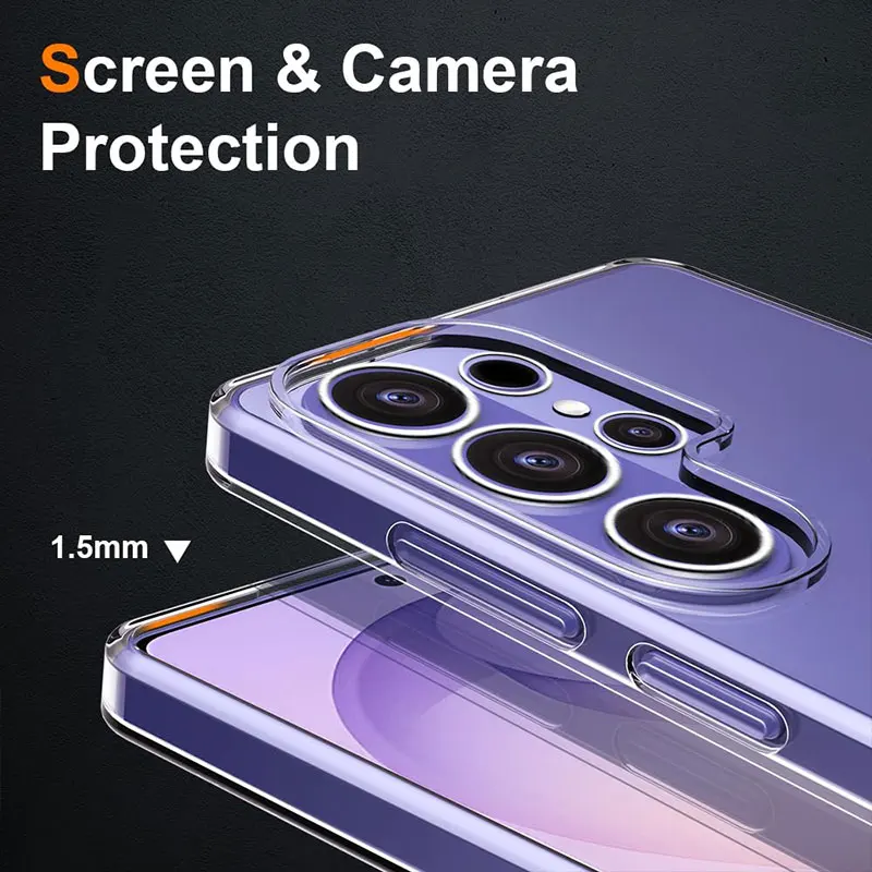 Transparent TPU Phone Case with Slim Clear Back Cover