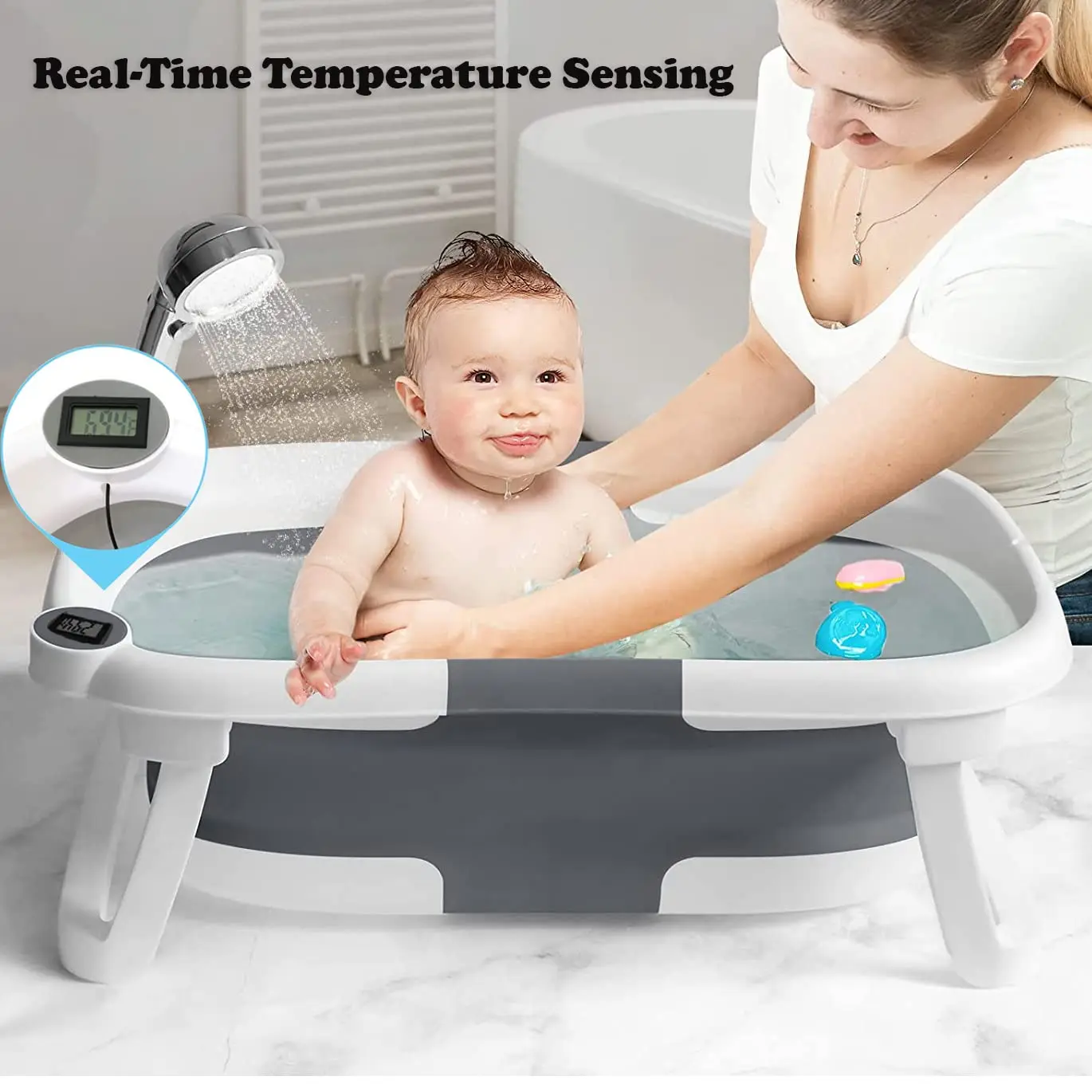 Baby Bath Tub with Bath Cushion