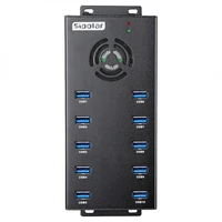 Sipolar A-423 10 Ports Industrial USB3.0 5Gbps Super Speed Data Syncs Charger Hub 2.1A Fast Charging for iPhone iPad Tablets 1