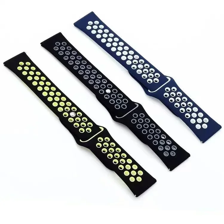 Premium Silicone Watch Strap - Versatile 22mm/20mm/18mm Adjustable Band