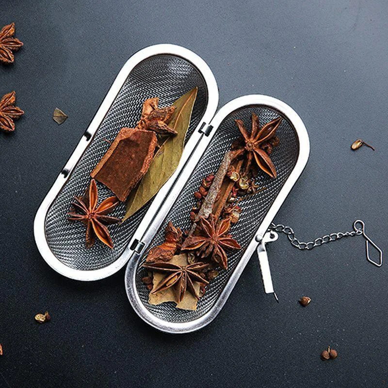 Stainless Steel Cooking Spices Infuser Fine Mesh Loose Tea Herbal Strainer Multi-purpose Residue Filter for Household tea infuser tea strainer tea filter