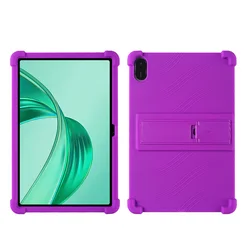 Kids Friendly Soft Silicone Adjustable Stand Cover - Protective Case for Honor Pad X8a 11 inch Tablet (PURPLE)