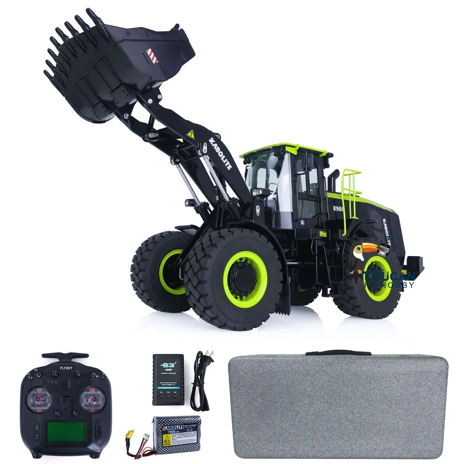 In Magazzino Kabolite K966 Rc Loader Rtr 1/16 Hydraulic Huina Remote Control Model Construction Vehicle Light System Toy Th22471