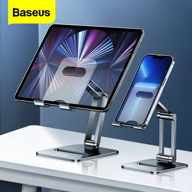 Baseus Phone Holder Desk Mobile Phone Stand Foldable Metal Tablet