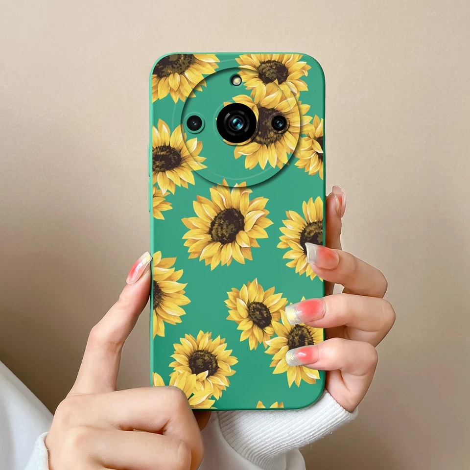 Sunflower Daisy Liquid Silicone Protective Case - Antifouling Back Cover