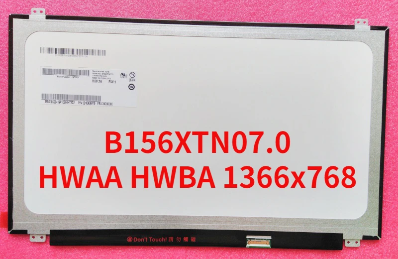 

15.6" laptop LCD Screen Fit For B156XTN07.0 HW0A HW1A HWAA HWBA 1366x768 HD New Replacemen FRU 5D10K90419
