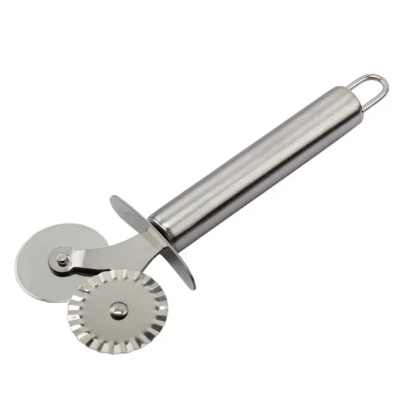 Kitchen Stainless Steel Pizza Knife Roller Single Wheel Two Baking Utensils Cake Shovel Accessories pizza cutter roller cutter cake cutter pizza knife pizza roller