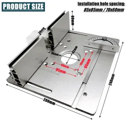 Versatile Aluminum Router Table Insert Plate (Set A)