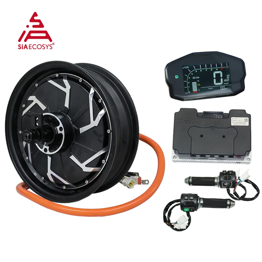 QS Motor QS260 12x3.5inch 5000W V4 48V 100kph 72V 150kph Hub Motor with Fardriver ND72680 Controller Kit for Electric Motorcycle