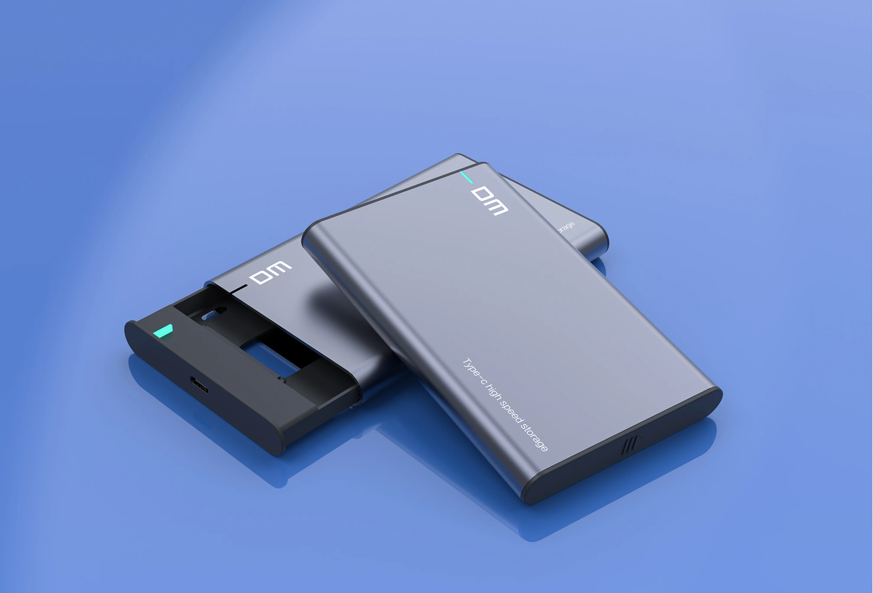 External Hard Drive Case DM HDD Case 2.5 inch SATA to USB 3.1 Type C Gen 2 Case Tool Free Samsung Seagate SSD 4TB Hard Disk Drive Box External HDD En