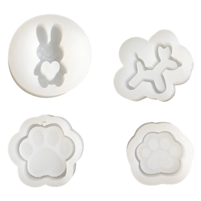 

E0BF Silicone Epoxy Mold DIY Keychain Crafting Mould for Valentines Gift