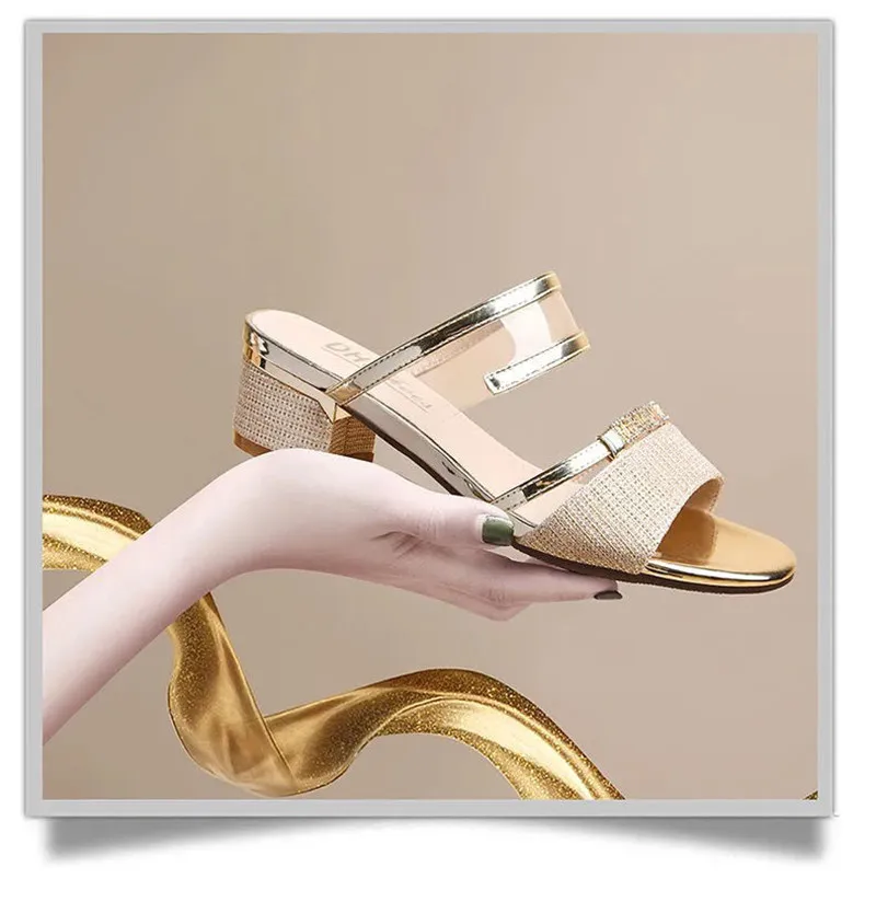 Top Fashion Women Sandals for 2022 Luxury Shoes Women Designers Beach Sandals Light Breathable High Heels Ladies Plus Size 40
