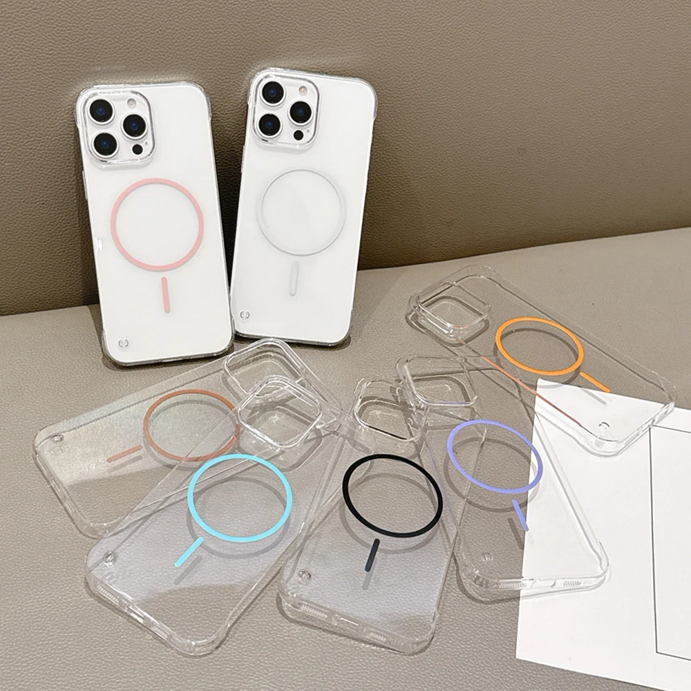 Magsafe Ultra-Thin Frameless HD Clear Phone Case with Wireless Charging Compatibility