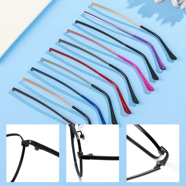 Patillas de repuesto para gafas, accesorios para lentes de reparación de  marco de brazo, 1 par de piezas de reparación de brazos de patillas de  lentes