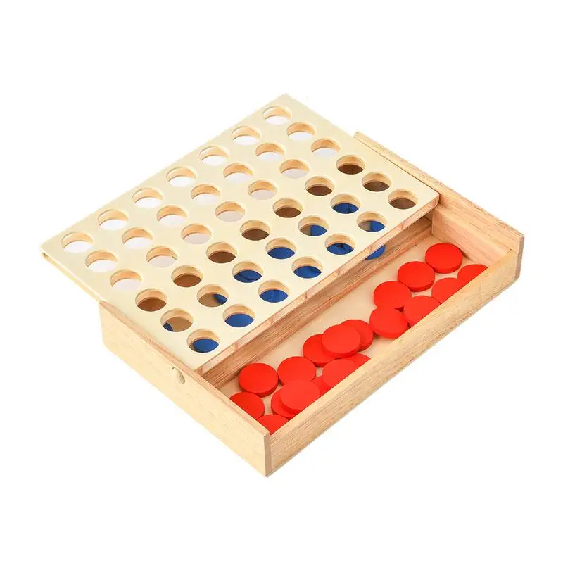 

Настольная игра «подключить деревянное соединение» для детей, резиновые шахматные настольные игры с четырьмя играми, складная линия вверх 4 одного цвета для победы