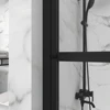 Bathtub Screen Panel Shower Door 180° Pivot, Black 3