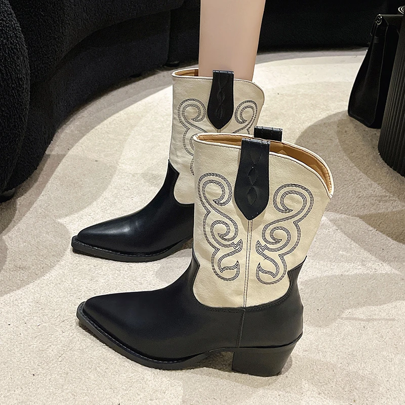 Puimentiua Botas De Tobillo Para Mujer Botas Puntiagudas De Talla