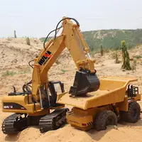 HUINA 1/14 15CH Remote Control RC Excavator Car Truck With Light Sound 350 RTR 2.4GHz Battery Outdoor Toys Boys Gift TH18042 1