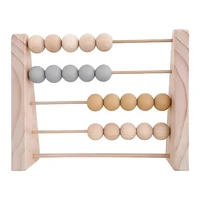 Wood Abacus Toy  for Kids Room Desktop Decoration Baby Early Learning Math Educational Toy Natural Wood Nursery Decor 2