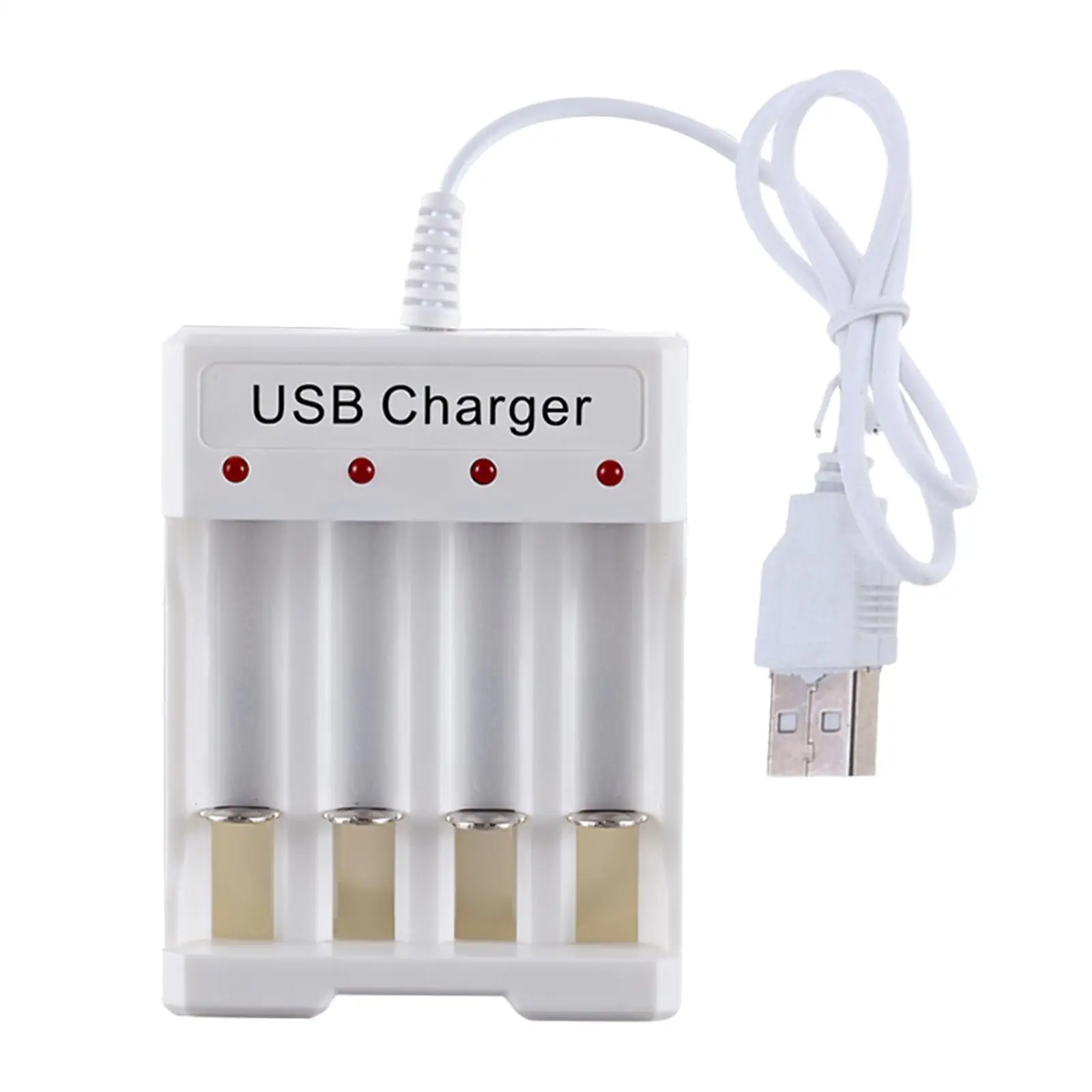 Protable Smart Battery Charger 4 Slots for C D AA AAA Ni-MH -CD Rechargeable Batteries with Discharge Function