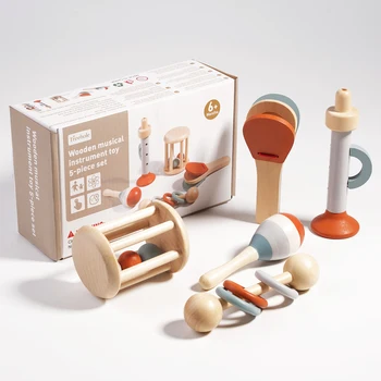 Wooden Baby Handheld Bell Toy 1