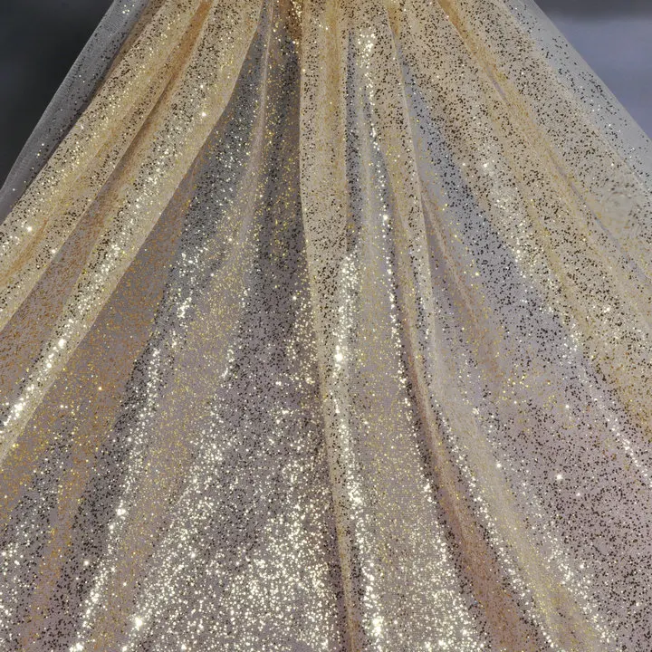 Mesh Yarn Fine Powder Shiny Gold Silver Glitter Lace Fabric Party Wedding  Dress Background Tulle Veil Clothing Accessories - AliExpress 15
