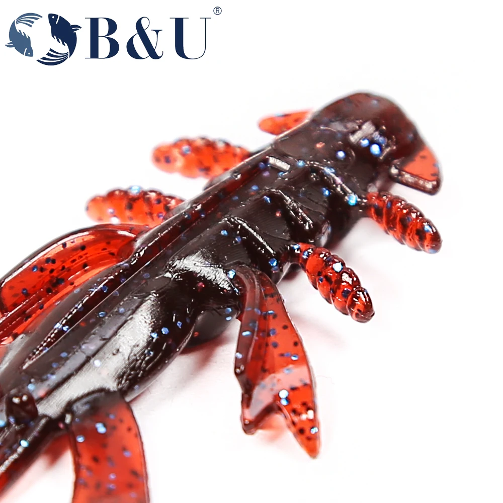 Soft Plastic 3d Crawfish Lure Tackle HD 8-Pack Hi-Def Craw Bass